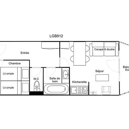 Confortable 2 Pieces Avec Balcon, Animaux Admis, Skis Aux Pieds - Fr-1-182a-9 Apartmán